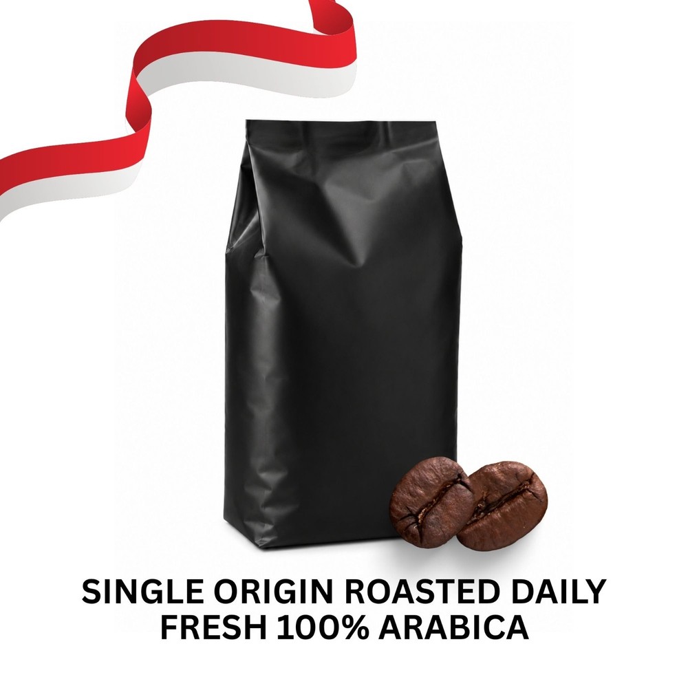 Java Arabica Coffee Beans Fresh Roasted Single Origin Indonesian Whole Bean 1kg