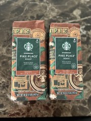 Starbucks Pike Place Roast Whole Bean Coffee 1lb x 2 – Two Pack 2lbs Total