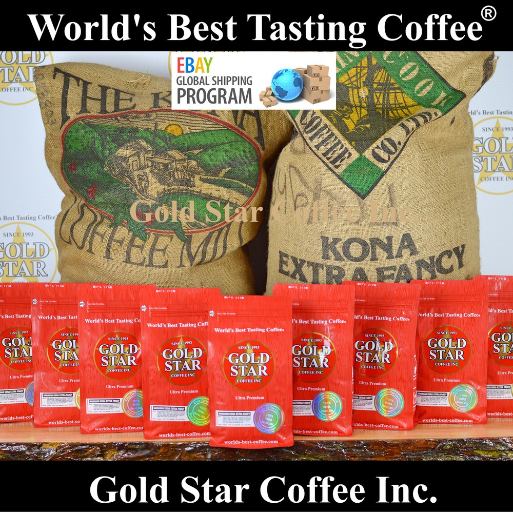 World’s Best Coffee – 10 lb Hawaiian Hawaii Kona – 100% Pure – Global Shipping