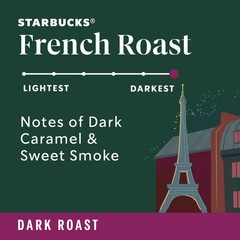 Starbucks French Roast, Whole Coffee Beans,Dark Roast Hot or Iced Coffee, 12 oz.